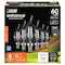Feit Electric Feit Enhance CA10 (Flame Tip) E12 (Candelabra) Filament LED Bulb Soft White 60 Watt Equivalence 6 pk CFC60927CAFIL6 - alternate 1